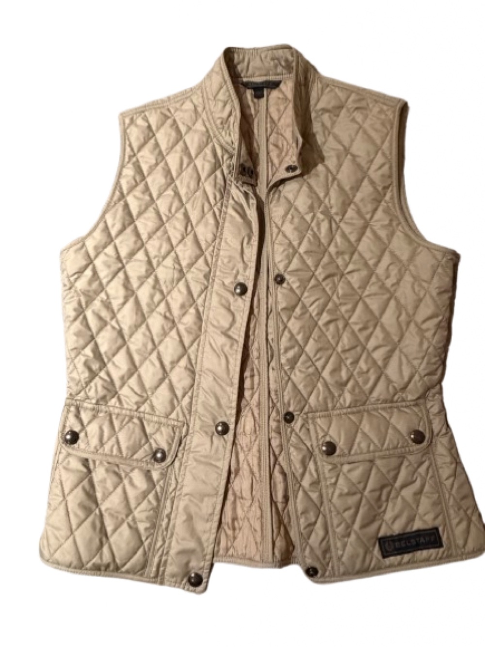 Quilted Sleeveless Puffer Vest - Cream